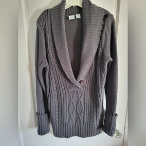 Extra Touch brand Sweater 1x Gray V-Neck